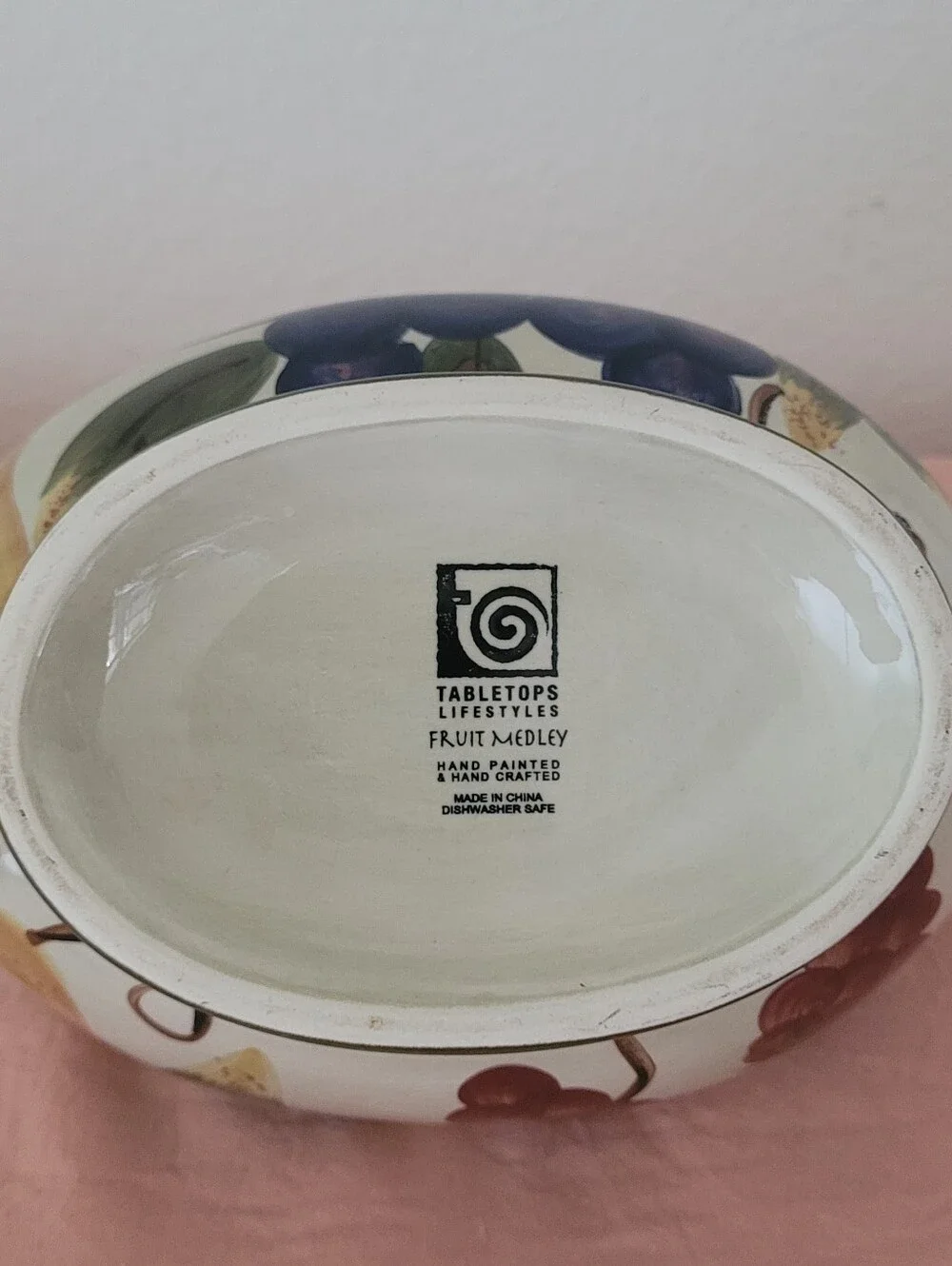Tabletops Lifestyles Fruit Medley Handpainted Gravy Boat Vintage